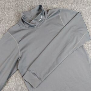 Nike Pro Team Women's Small Gray Mock Neck Compression Shirt Fit Dry Long Sleeve